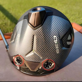 HAUSEE Qi35 Taylormade compatibility label on weight head aids quick selection.