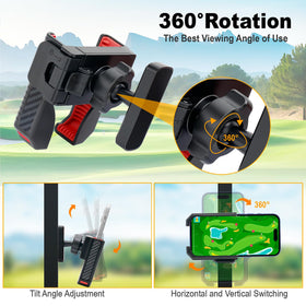 360° rotatable view for optimal GPS and swing tracking