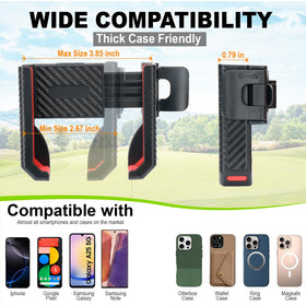 Case-friendly fit accommodates most phones up to 7 inches
