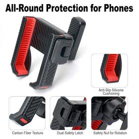 Dual-lock security clips with anti-slip padding protect device