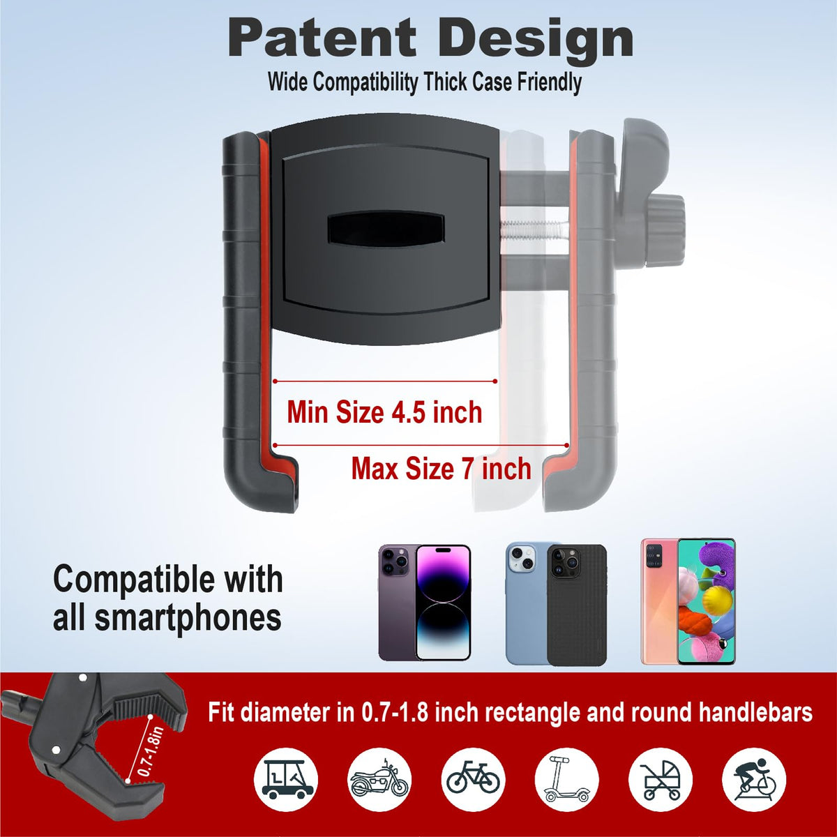 Haxmuti safe lock design secures your phone during ride