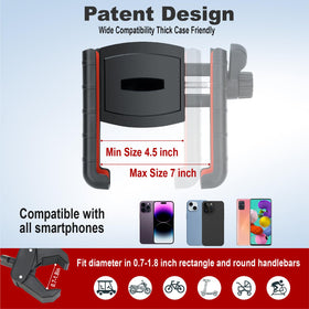 Haxmuti safe lock design secures your phone during ride