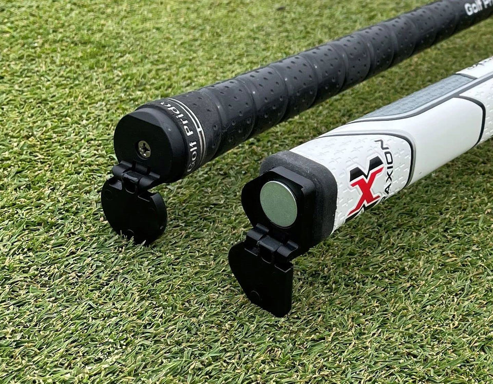 HD Products golf chipper stand cap on putter head keeps grip dry.