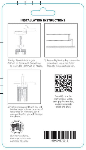 HD Products Golf Chipper Three Cap Profiles fit a wide range of clubs.