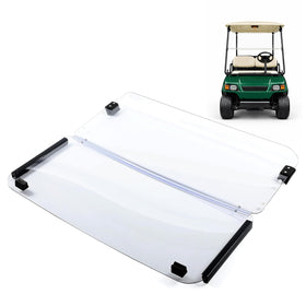 HECASA clear windshield for Yamaha G2/G9 front view with enhanced visibility.