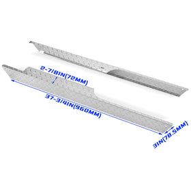 HECASA rocker panel closeup shows durable aluminium plate construction