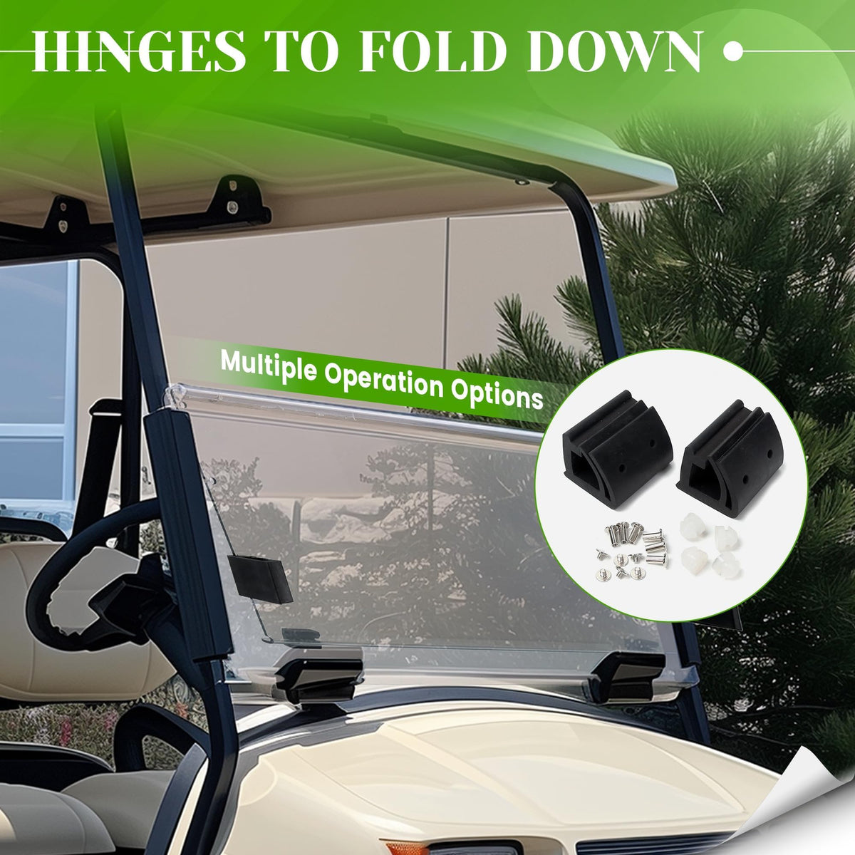 HECASA easy-install windscreen attaching to existing frame