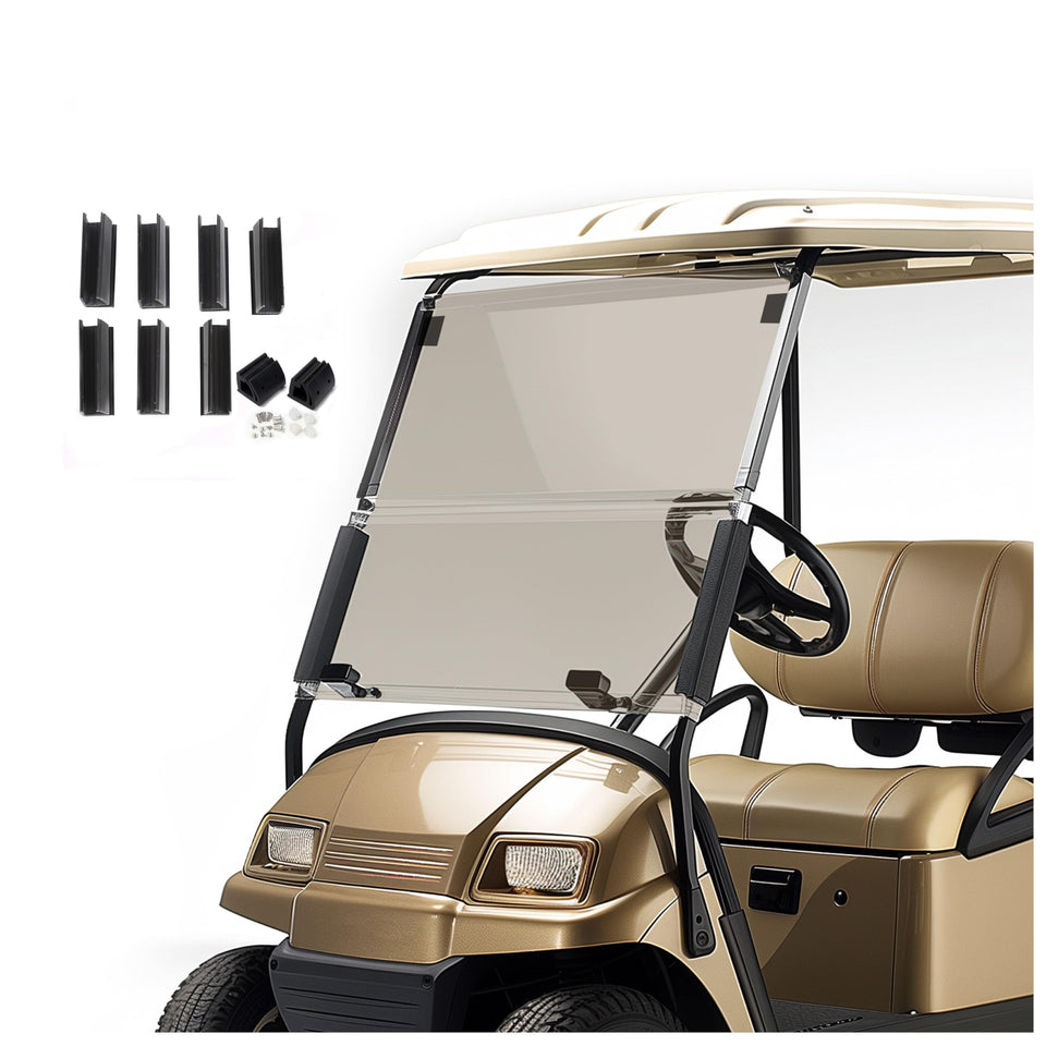 HECASA tinted windscreen fold-down mechanism shown for versatile weather control