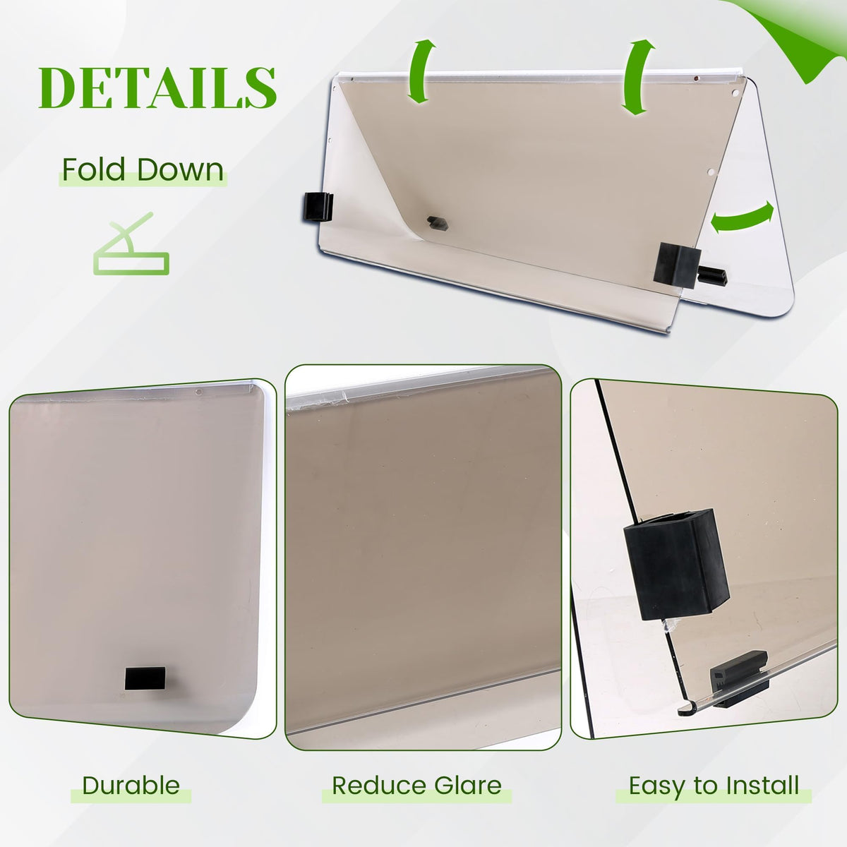 HECASA mounting hardware included with tinted windscreen