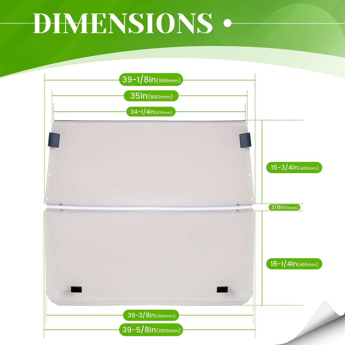 HECASA tinted windscreen smoke finish enhances visibility while maintaining style