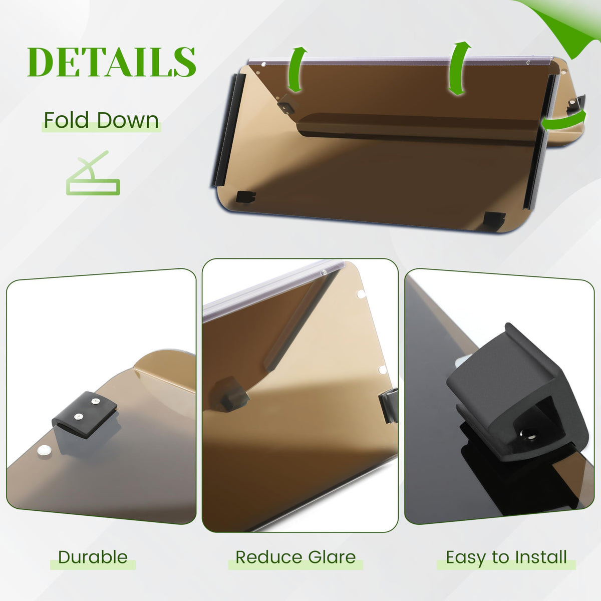 HECASA durable plastic windshield for Yamaha G2/G9 resists impact and wear