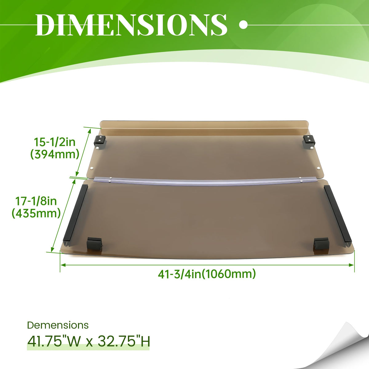 HECASA weather-ready windscreen suits golf cart use in any season.