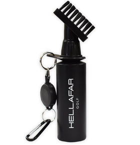 HELLAFAR GOLF water brush cleans grooves with water for debris removal