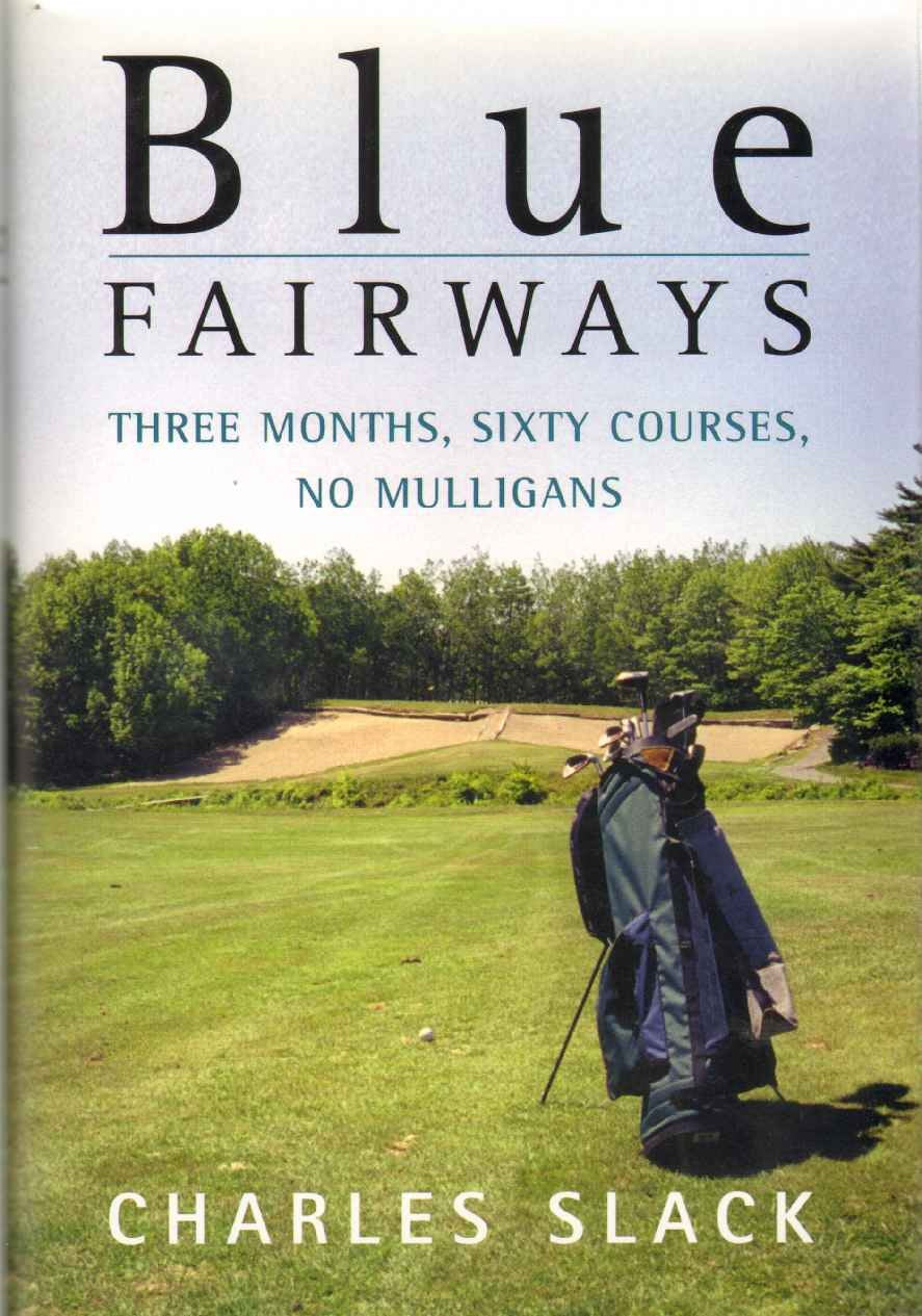 Henry Holt Blue Fairways cover shows a golfer exploring public courses along Route 1