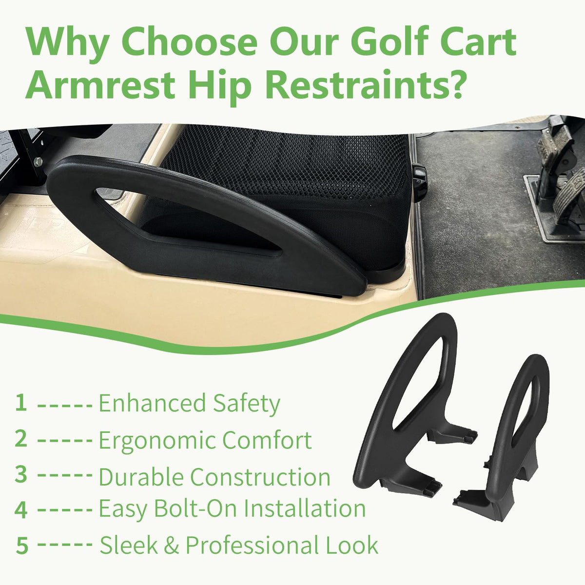 HEOHOU driving comfort scene with arm rest on a sunny course