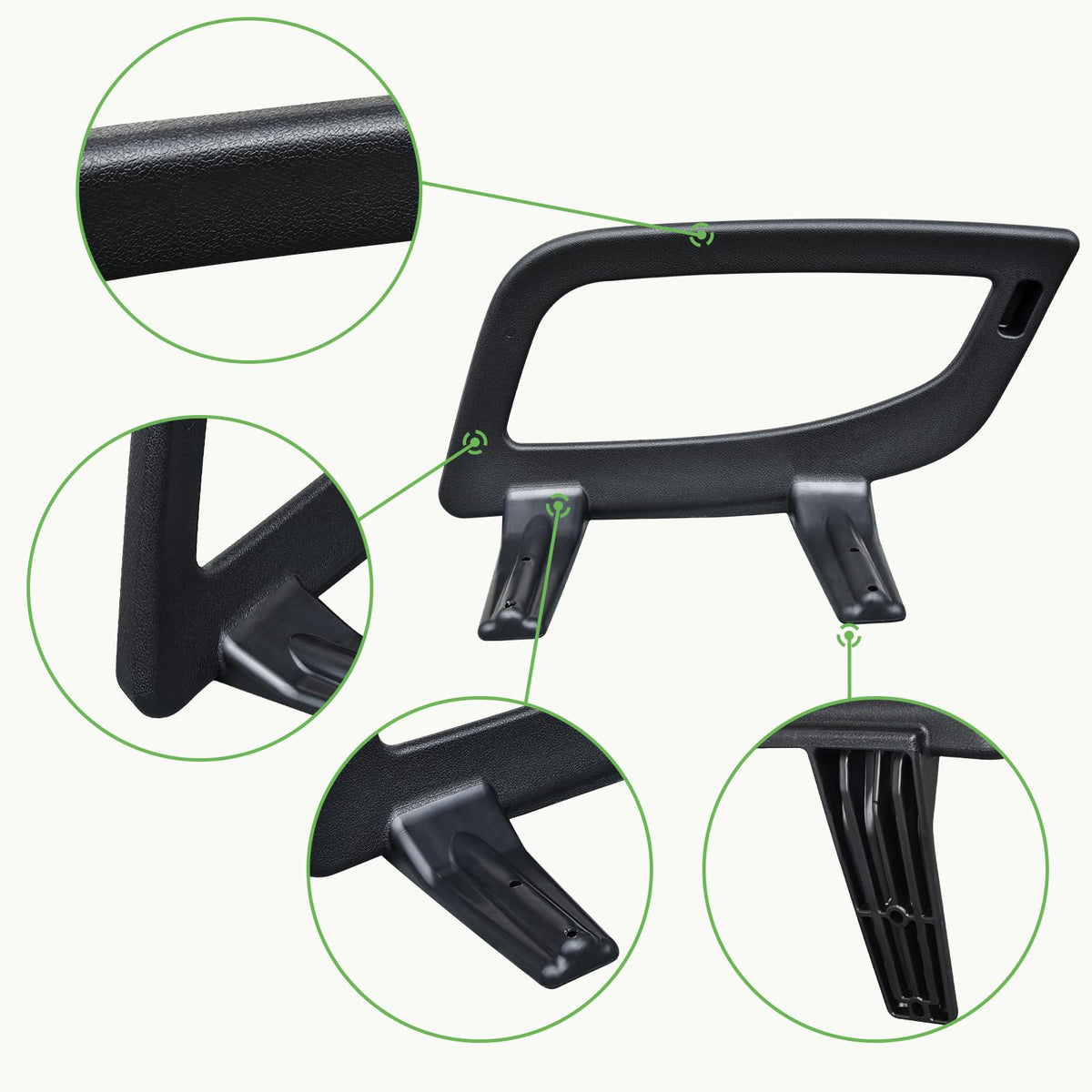 HEOHOU right side hip restraint mounted supports passengers on turns.
