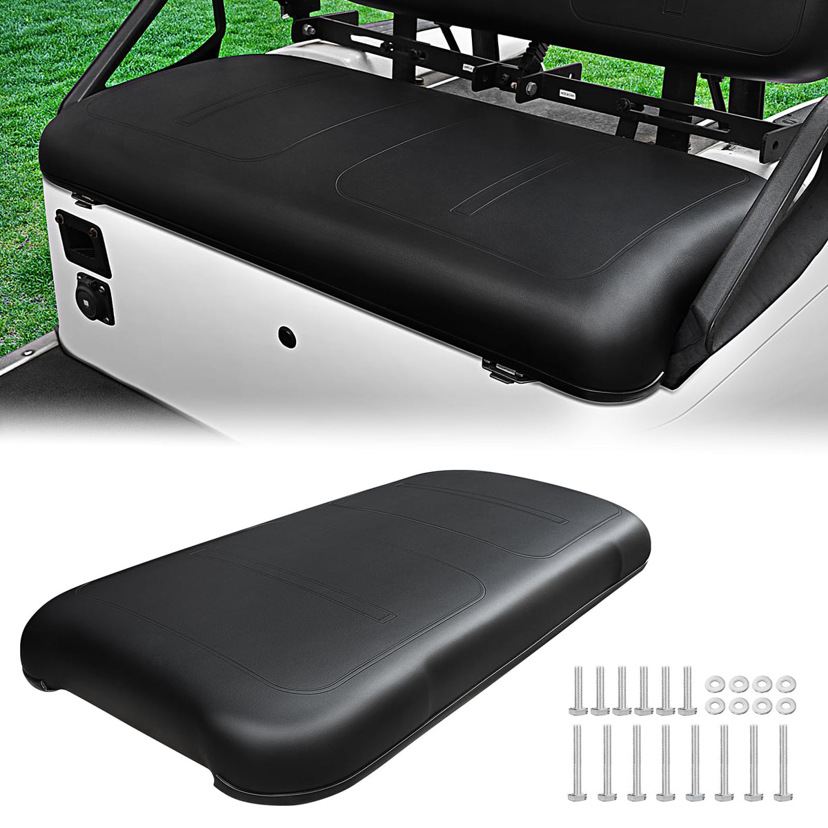 HEOHOU EZGO front seat bottom cushion in black for smoother ride on the course