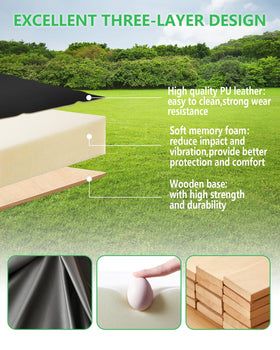 HEOHOU EZGO front seat bottom cushion in black with hardware kit included