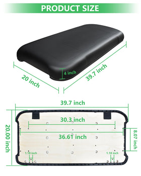 HEOHOU EZGO front seat bottom cushion in black on a golf cart interior