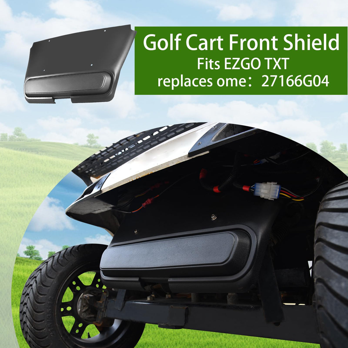 HEOHOU EZGO TXT front bumper guard for improved front-end durability on trails.