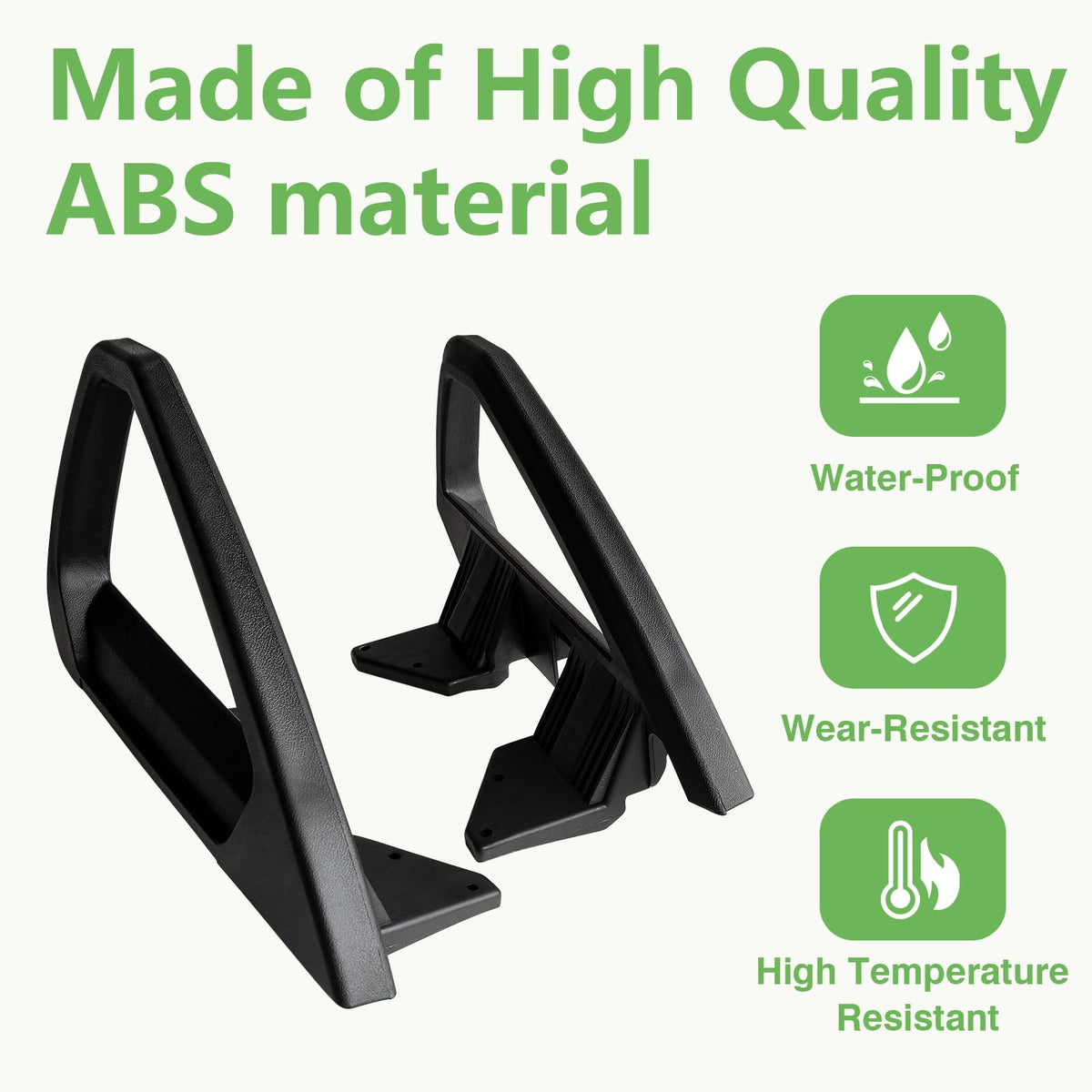 HEOHOU front view shows OEM-style arm rest hip restraint fit for Club Car DS