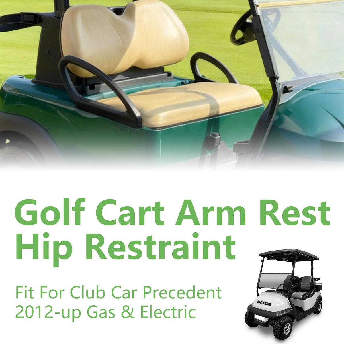 HEOHOU arm rest compatible with Club Car Precedent 2012+ on both sides