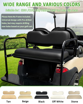 HEOHOU golf cart back seat cushions with easy DIY installation.
