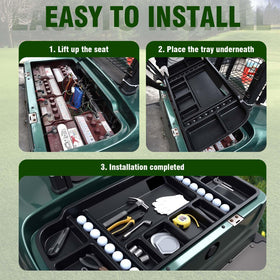 HEOHOU tray with compartments keeps gloves, phones, and wallets secure.