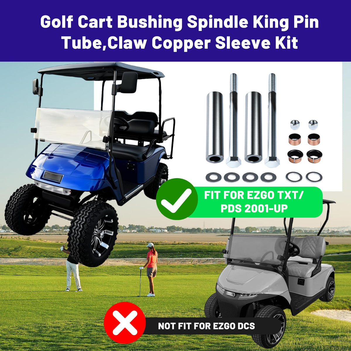 HEOHOU king-pin-tube EZGO kit ensures precise alignment during installation.