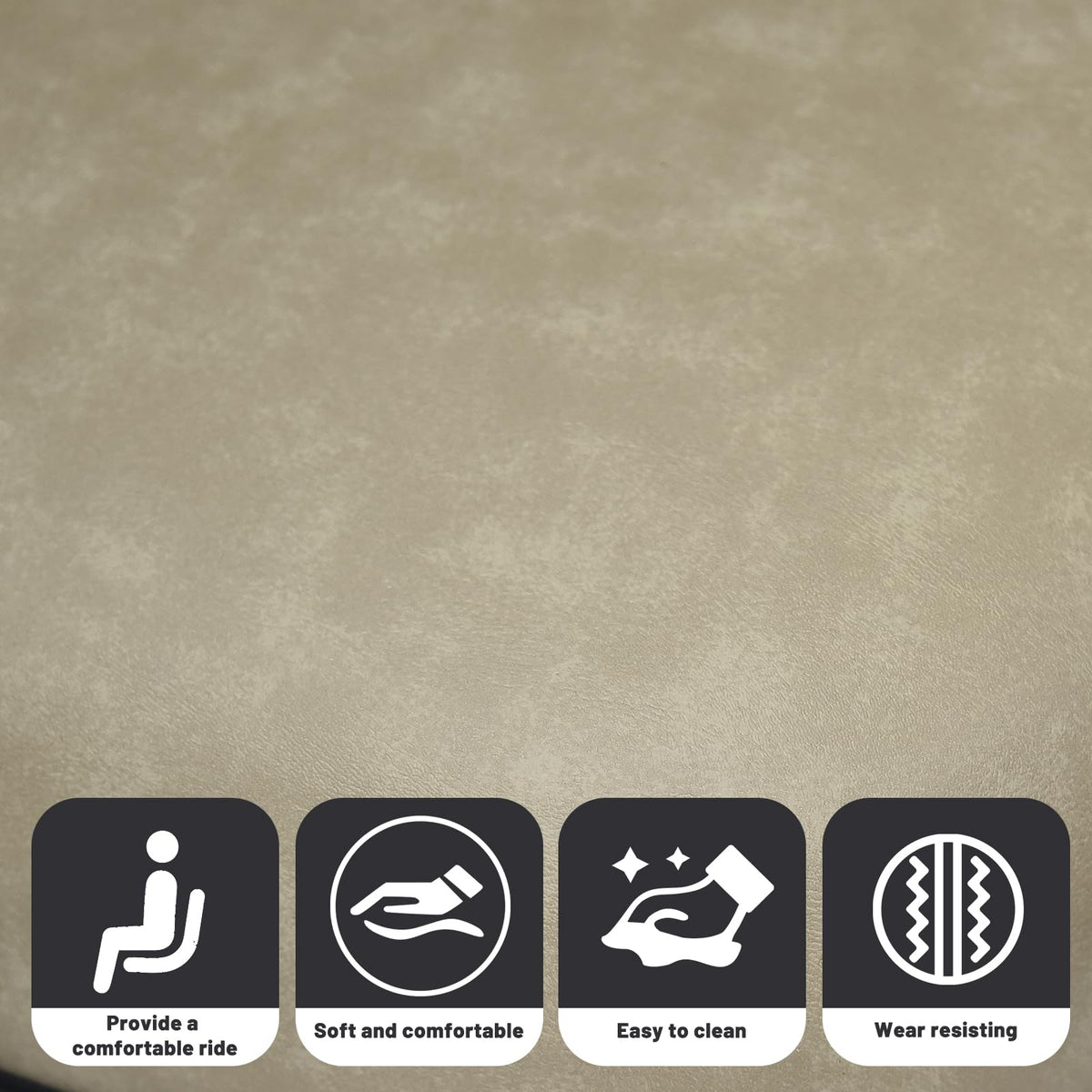 HEOHOU stone beige front seat bottom for EZGO RXV enhances interior look