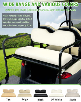 HEOHOU universal rear seat bottom cushion ready for EZGO and Club Car fit
