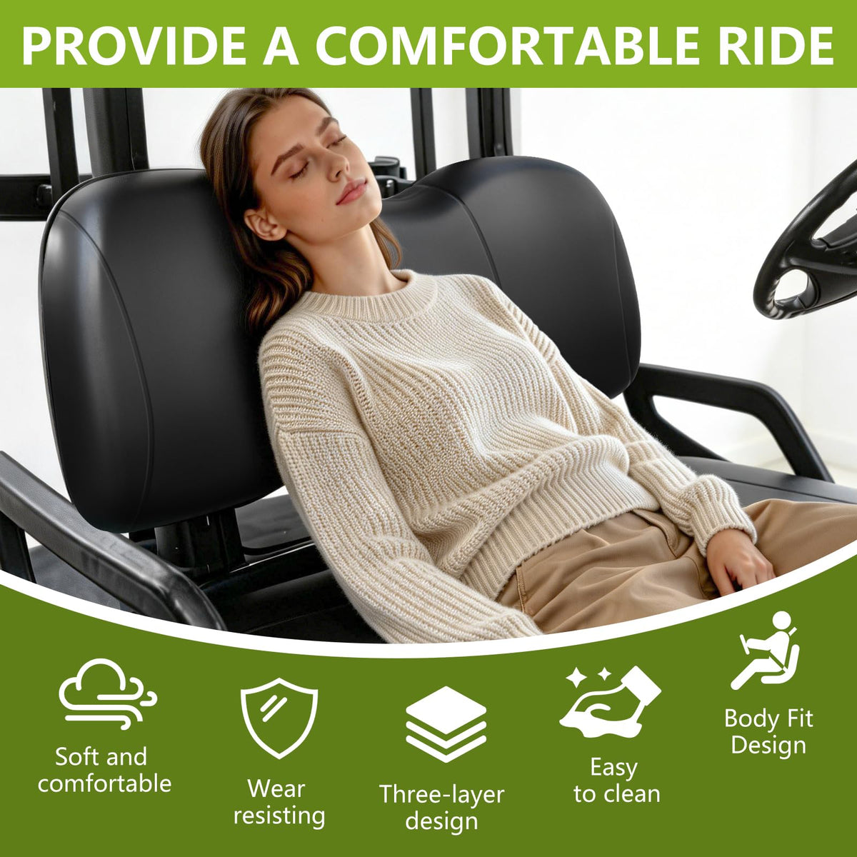 HEOHOU Yamaha G29 Drive cushion delivers long-lasting support for golf cart use