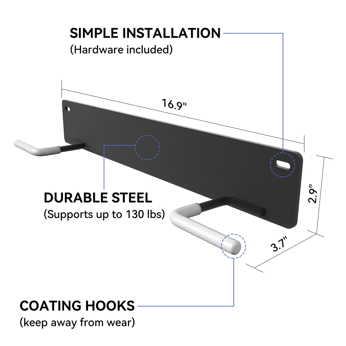 Herbert-fty Garage organization for golf gear with durable wall-mount solution