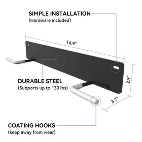 Herbert-fty steel construction supports up to 100 lbs.