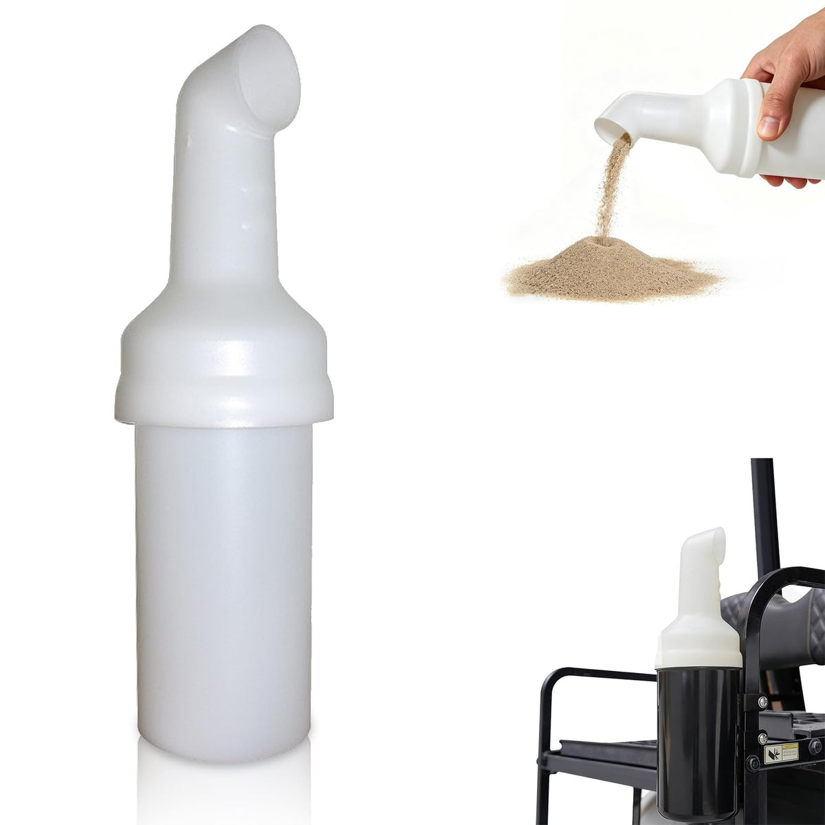 HERCHR golf-cart-sand-bottle-35oz-capacity enables long rounds without refilling.