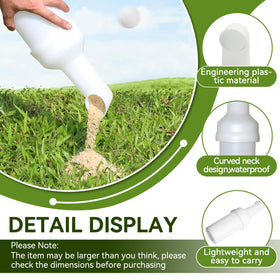 HERCHR wide-mouth-opening allows quick, clog-free pouring of sand or seed.