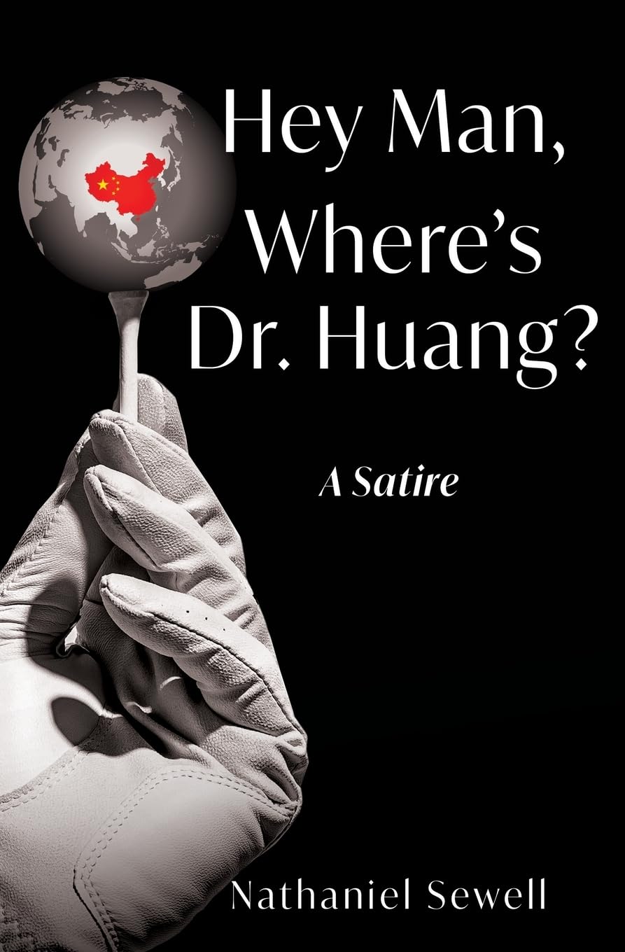 Hey Man, Where's Dr. Huang? cover art evokes mind-bending suspense and literary intrigue.