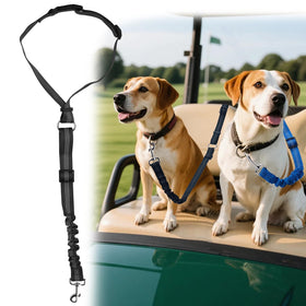 Hezaosth dog seat belt tether for golf cart keeps your pet secure and comfortable