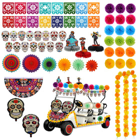 HFYZZ day of the dead marigold garland adds vibrant color for parades and parties