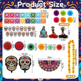 HFYZZ day of the dead Mexican banner enhances festive decor for celebrations