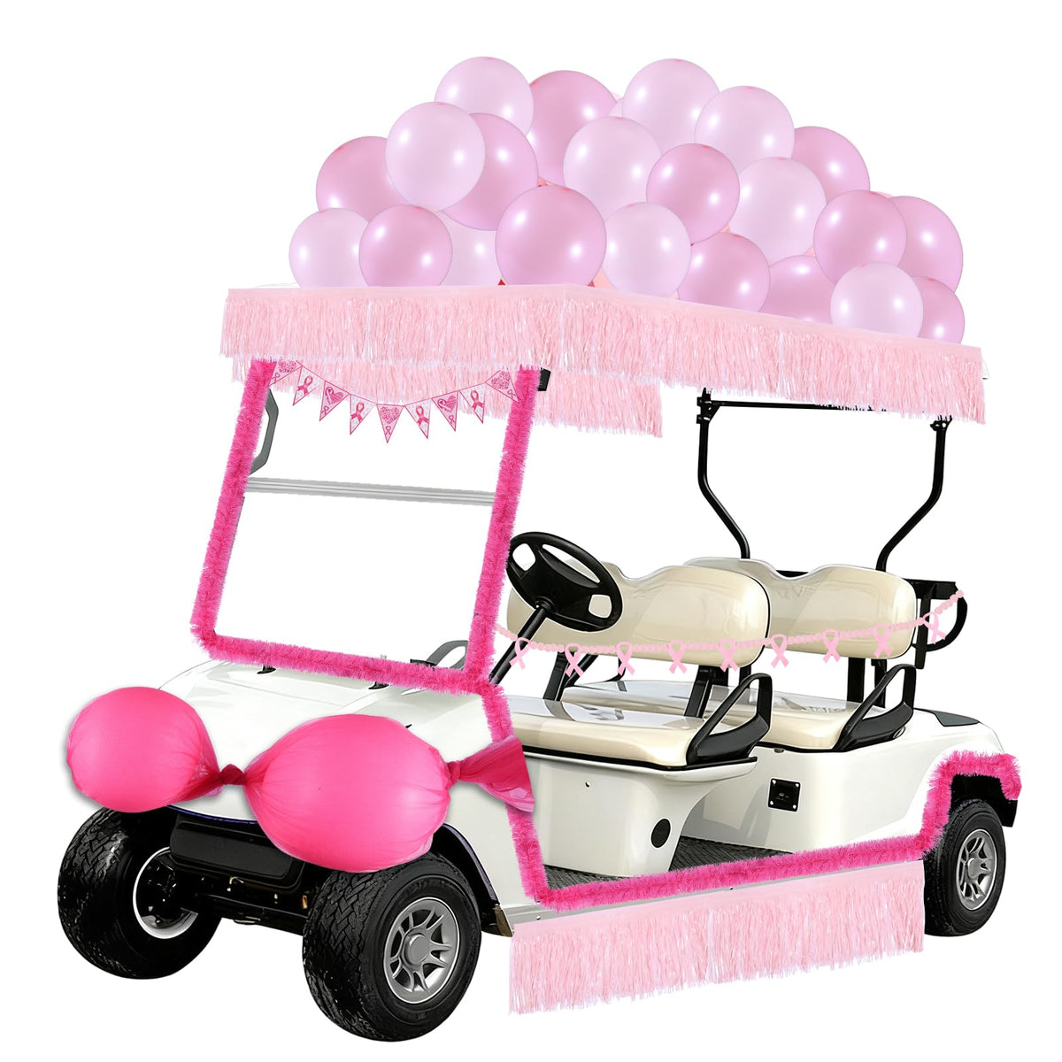 HFYZZ pink balloon decor kit adds cheerful accents for parties and parades.