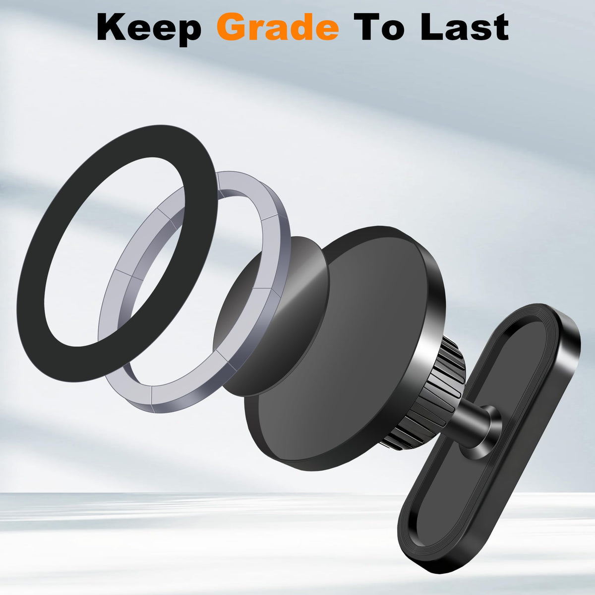 All-metal golf mount withstands sun and rain for durable cart mounting.