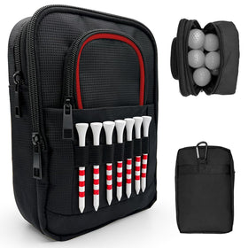 HGNUTAY golf valuables pouch with ball compartment for on-course capacity.