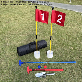HH-GOLF digging tool helps reset cups and flags quickly.