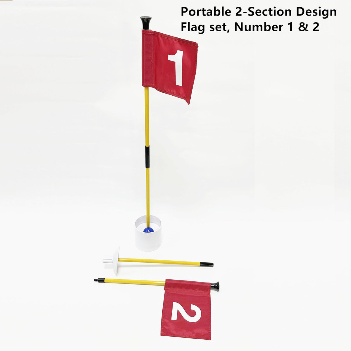 HH-GOLF adjustable putter extended to 35 inches for players of all ages.