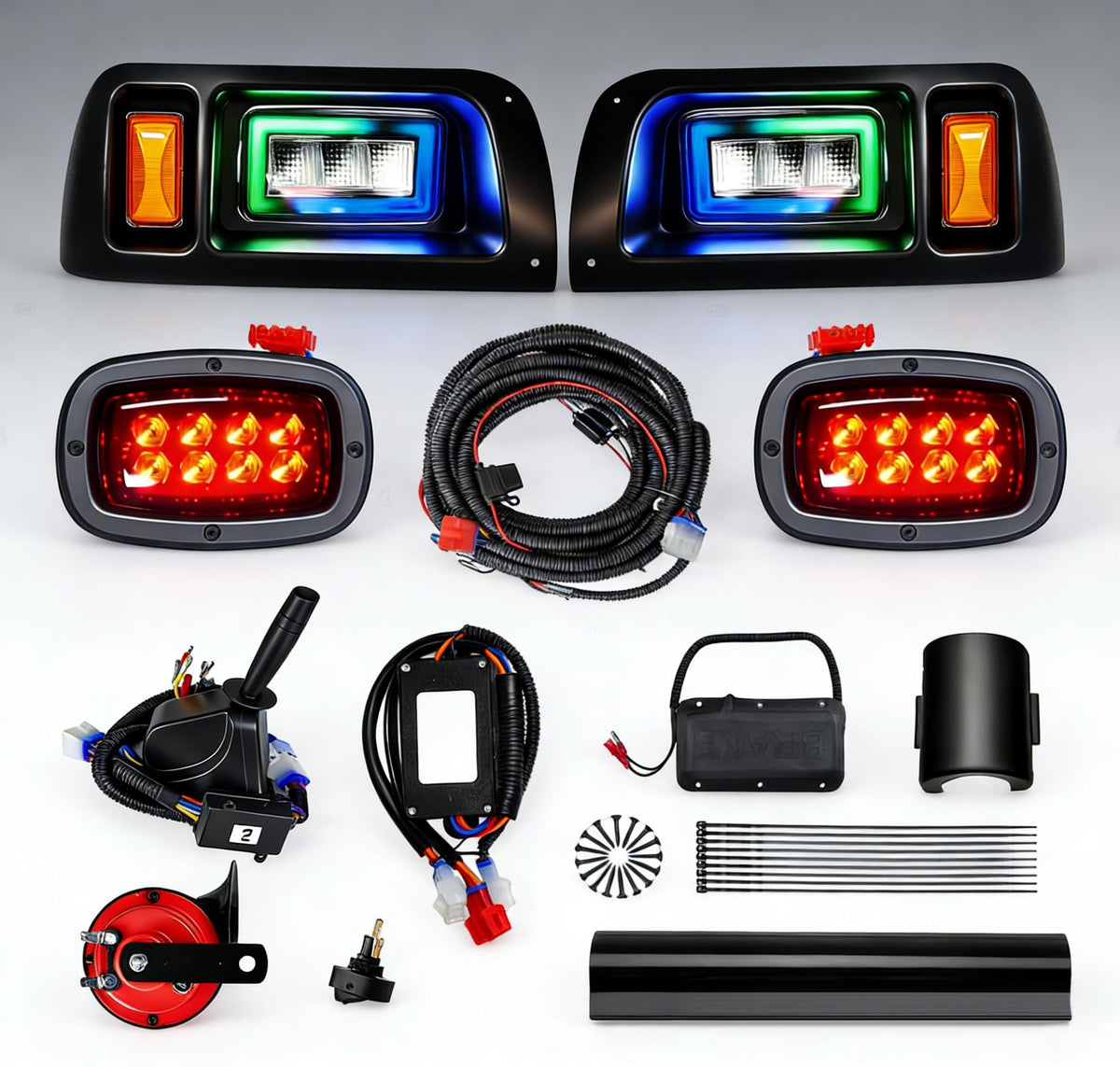 HHLZM RGB headlights for Club Car DS with app control and color options