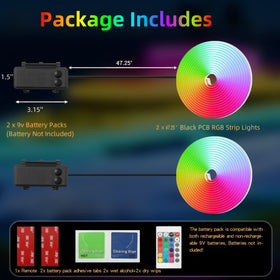 Hhyoisn RGB canopy remote controls color options for easy mood lighting.
