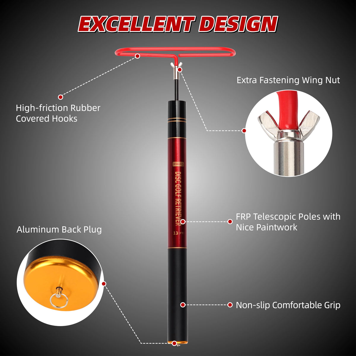 HIAARO carry bag keeps the pole compact for travel