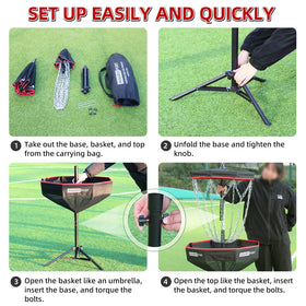 HIAARO three zinc-coated ground spikes boost stability on grass.
