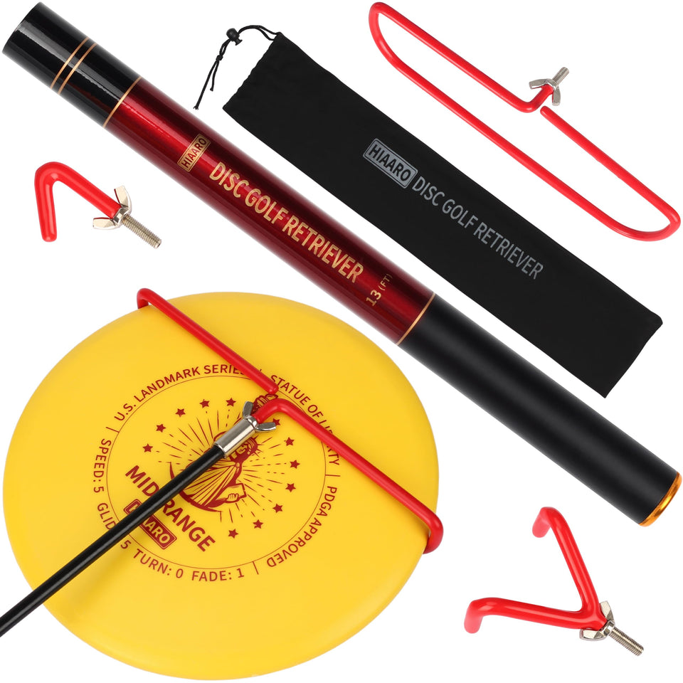 HIAARO Upgraded II retriever pole viewed upright, emphasizing reach and balanced design